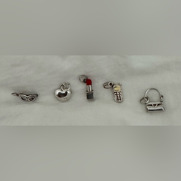 Sterling silver.  5 charms. - Picture 2 of 3